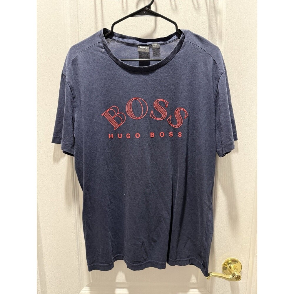 HUGO BOSS NAVY BLUE SHORT SLEEVE T-SHIRT SIZE XL
